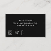 Carte De Visite Ruée De Gym | Black (Dos)