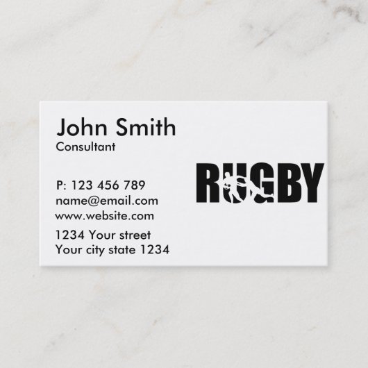 Carte De Visite Rugby (Devant)
