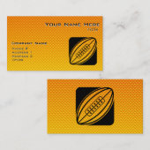 Carte De Visite Rugby jaune-orange (Devant / Derrière)