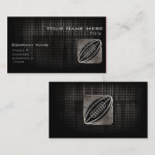 Carte De Visite Rugby ; Noir frais (Devant / Derrière)