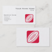 Carte De Visite Rugby rouge Crimson (Devant / Derrière)