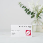 Carte De Visite Rugby rouge Crimson (Debout devant)