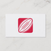 Carte De Visite Rugby rouge Crimson (Dos)