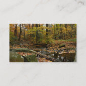 Carte De Visite Ruisseau de Fall avec reflet au parc Laurel Hill (Dos)