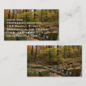 Carte De Visite Ruisseau de Fall avec reflet au parc Laurel Hill (Devant / Derrière)