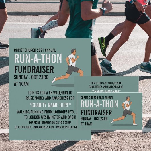 Carte De Visite Runner, Carity Run-Walk-a-Thon Event