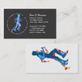 Carte De Visite Runner in Motion Art (Devant / Derrière)