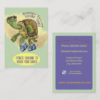 Carte De Visite Running Painted Turtle
