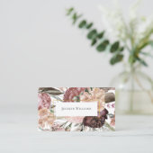 Carte De Visite Russe Boho Floral Fleurs sauvages d'aquarelle (Debout devant)