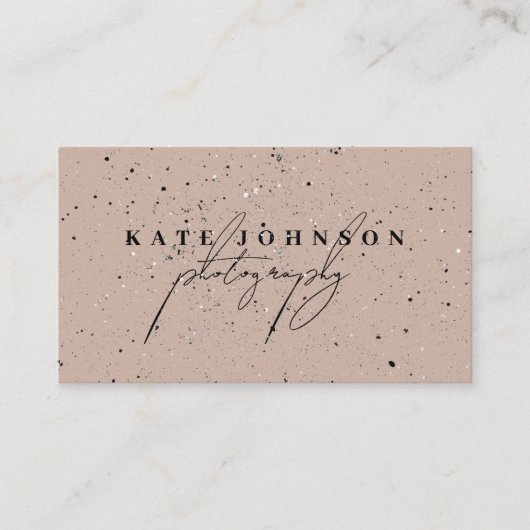 Carte De Visite Russe Boho Signature Script QR Code Médias sociaux (Devant)