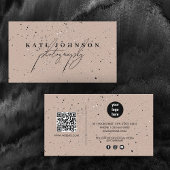 Carte De Visite Russe Boho Signature Script QR Code Médias sociaux