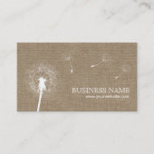Carte De Visite Russe Burlap Dandelion Mariage Planning (Devant)