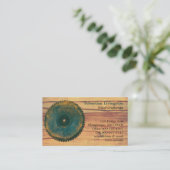 Carte De Visite Russe Circulaire Vêtements de travail du bois de s (Debout devant)