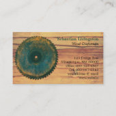 Carte De Visite Russe Circulaire Vêtements de travail du bois de s (Devant)