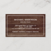 Carte De Visite Russe Jet d'avion Avion Avion Pilote (Dos)