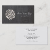 Carte De Visite Russe Lotus Mandala Yoga (Devant / Derrière)