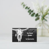 Carte De Visite Russe Noir Et Blanc Pays Ouest Taureau (Debout devant)