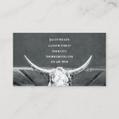 Carte De Visite Russe Ouest Charcoal Grey White Bull Cow Skull (Dos)
