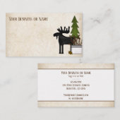 Carte De Visite Russe Pays Silhouette Moose (Devant / Derrière)
