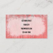 Carte De Visite Russe rose Western Taureau Taureau Bois (Dos)