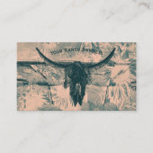 Carte De Visite Russe Western Turquoise Tan Tan Tan Tan Tan Skull (Devant)
