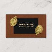 Carte De Visite Russet Frame Black Center Gold Leaves (Devant)