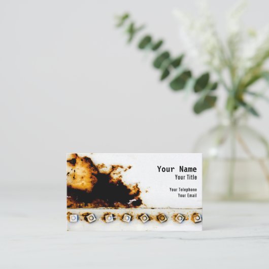 Carte De Visite Rust Art - Amusement Cool unique (Debout devant)