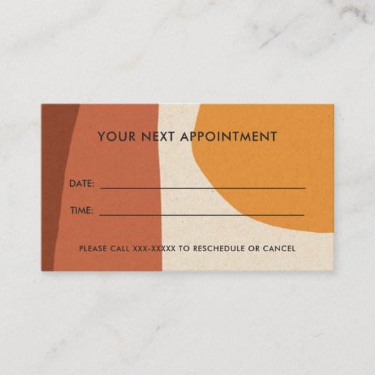 CARTE DE VISITE RUST JAUNE MODERNE KRAFT NOMINATION ART ABSTRAITE (Devant)