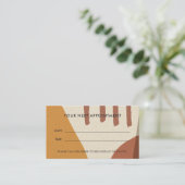 CARTE DE VISITE RUST JAUNE MODERNE KRAFT NOMINATION ART ABSTRAITE (Debout devant)