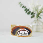 Carte De Visite Rust Watercolor Abstrait Brusstroke Art Manager (Debout devant)