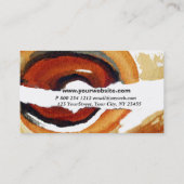 Carte De Visite Rust Watercolor Abstrait Brusstroke Art Manager (Dos)