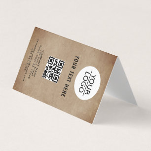 Carte De Visite Rustic Ajouter Logo Texte Personnalisé Promotion d