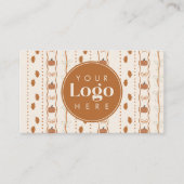 Carte De Visite Rustic Automne Citrouille Automne Logo Personnalis (Devant)