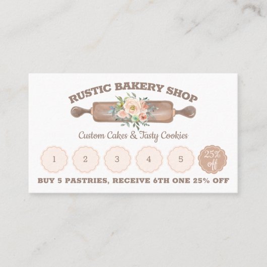 Carte De Visite Rustic Bakery Acheter cinq obtenir une réduction f (Devant)