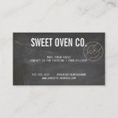 Carte De Visite Rustic Bakery Chalkboard (Dos)