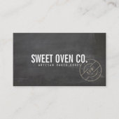 Carte De Visite Rustic Bakery Chalkboard (Devant)
