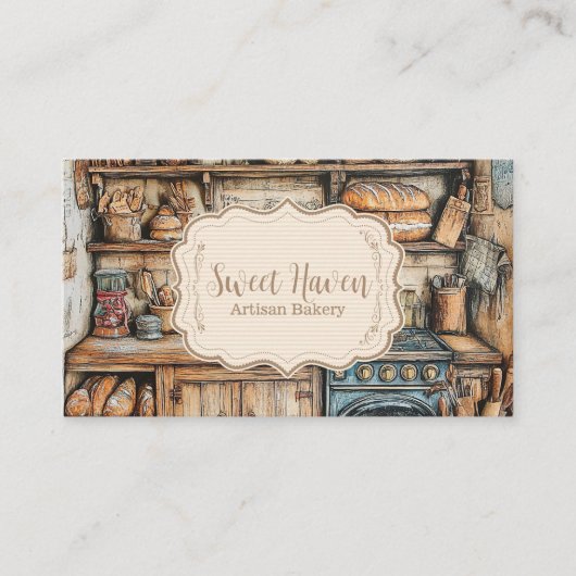Carte De Visite Rustic Bakery Junk Journal (Devant)