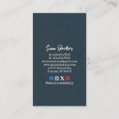 Carte De Visite Rustic Bakery Store Pastry Dessert Sweet Cake Shop (Dos)