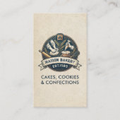 Carte De Visite Rustic Bakery Store Pastry Dessert Sweet Cake Shop (Devant)