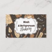 Carte De Visite Rustic Baking Business (Devant)