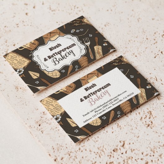 Carte De Visite Rustic Baking Business