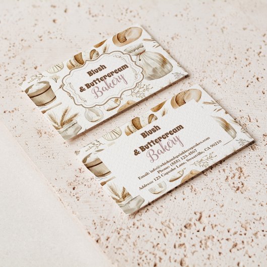 Carte De Visite Rustic Baking Business