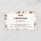 Carte De Visite Rustic Baking Business (Dos)