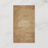 Carte De Visite Rustic Barber Pole Barbershop  (Dos)