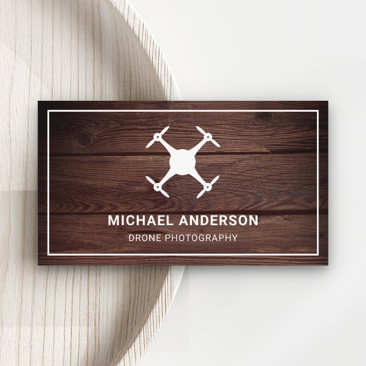 Carte De Visite Rustic Barn Wood Photographie de drone moderne