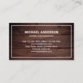 Carte De Visite Rustic Barn Wood Photographie de drone moderne (Dos)