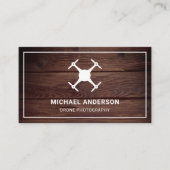 Carte De Visite Rustic Barn Wood Photographie de drone moderne (Devant)