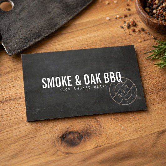 Carte De Visite Rustic BBQ Smokehouse 