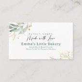 Carte De Visite Rustic Botanical Farmers Market Bakery (Devant)