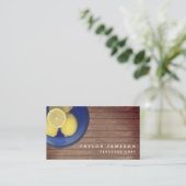 Carte De Visite Rustic Bowl De Lemons Chef Caterner (Debout devant)